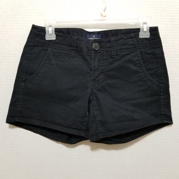 American Eagle shorts 0 Shortie twill stretch solid basic low rise waist - Picture 1 of 14